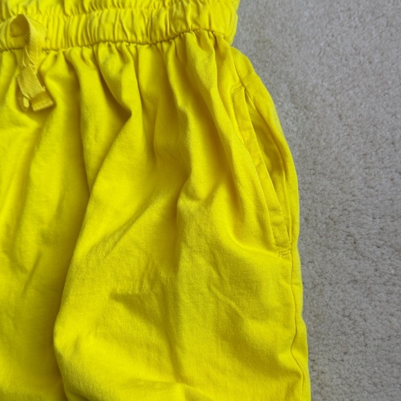 Primary Bright Yellow Short Sleeve Drawstring Dress Girls Size 8-9 - Picture 7 of 7